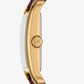 Monroe Gold-Tone and Leopard Print Calf Hair Watch