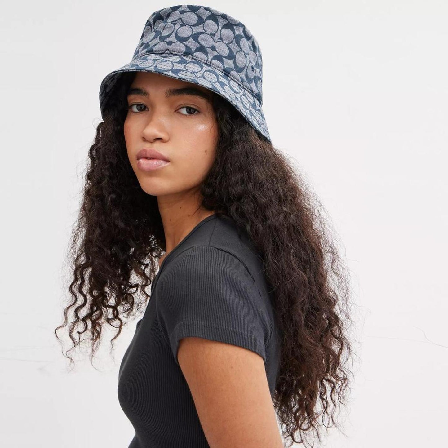 Coach Outlet Signature Chambray Bucket Hat