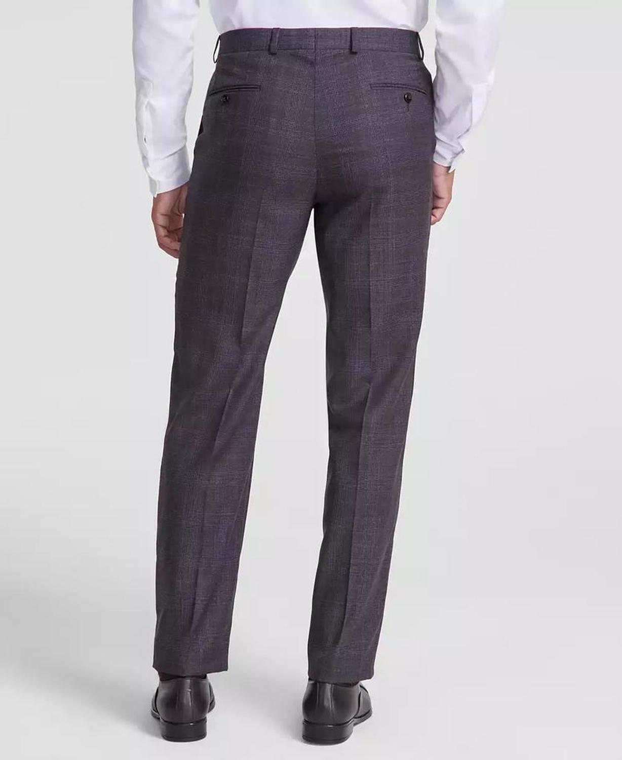 Men Classic-Fit Wool-Blend Suit Separate Pants