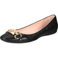 Phoebe Womens Leather Slip On Ballet Flats