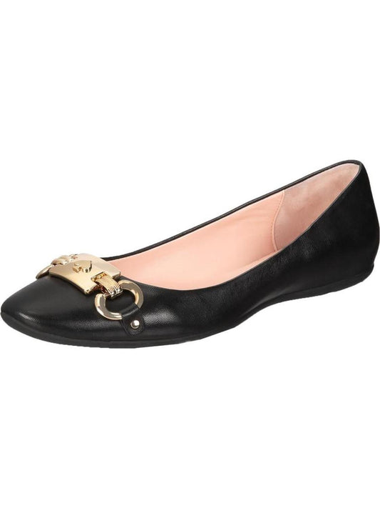 Phoebe Womens Leather Slip On Ballet Flats