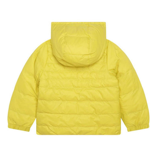 Yellow & Navy Reversible Hooded Puffer Jacket