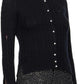 Black 'The Shrunken Cashmere Cable' Cardigan