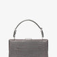 Gwyneth Crocodile Embossed Leather Shoulder Bag