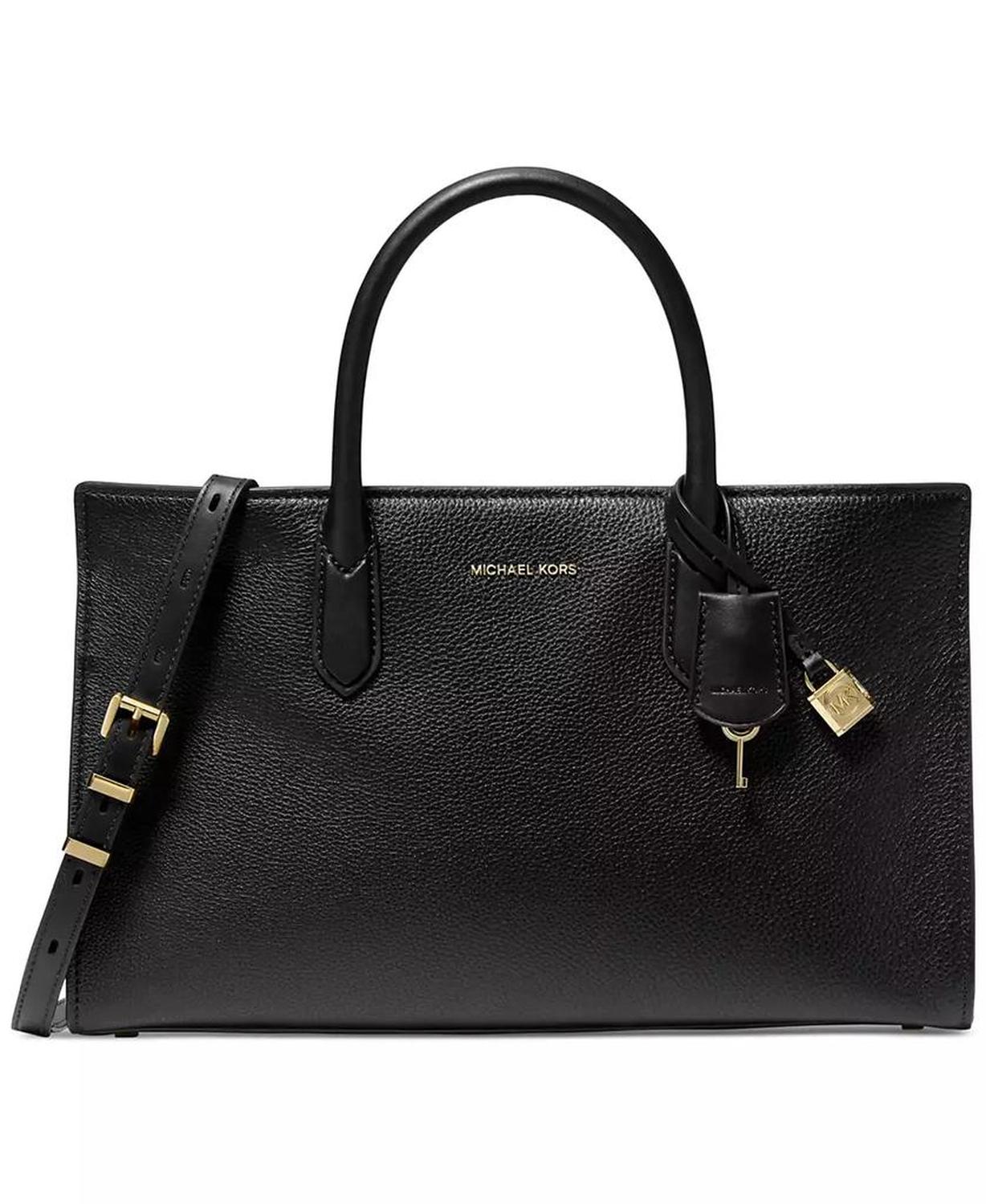 MICHAEL Scarlett Medium East West Leather Satchel