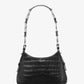 Bardot Mini Crocodile Embossed Leather Hobo Shoulder Bag