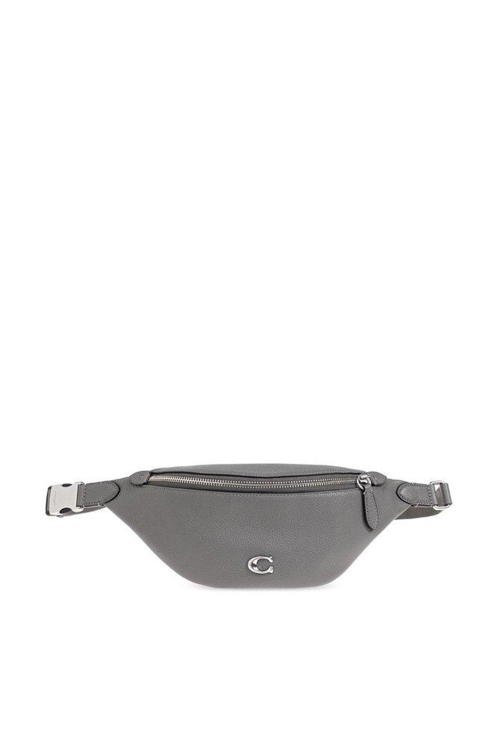 Coach Charter Logo Plaque Zipped Belt Bag