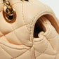 Michael Michael Kors Beige Quilted Leather Sloan Studded Chain Shoulder Bag