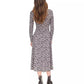 MICHAEL Chain-Neck Keyhole Printed Dress