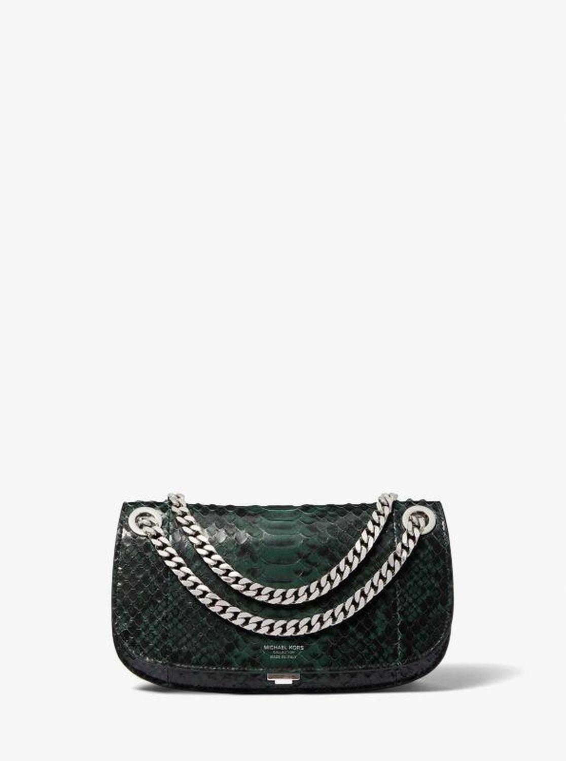 Christie Mini Python Embossed Leather Envelope Bag