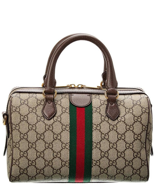 Gucci Ophidia GG Small Top Handle GG Supreme Canvas & Leather Bag