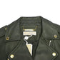 Michael Kors Biker Jacket in Army Green Leather