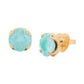 Gold-Tone Color Cubic Zirconia Stud Earrings