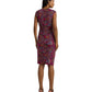 Paisley Stretch Jersey Cap-Sleeve Dress