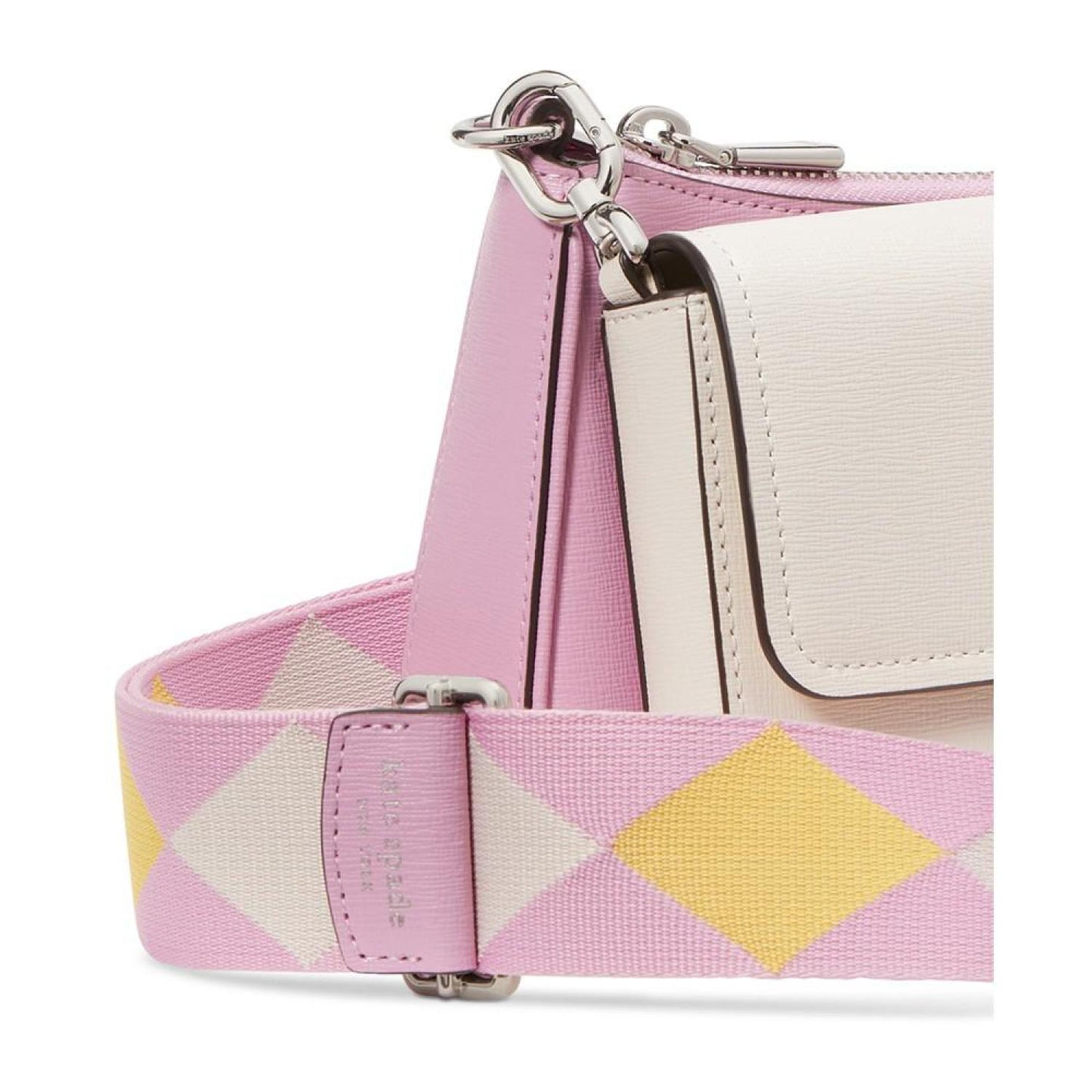 Double Up Colorblocked Saffiano Leather Crossbody