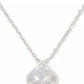 Silver-Tone Cubic Zirconia Spade Mini Pendant Necklace, 16"+ 3" extender