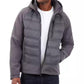 Men's Mixed-Media Full-Zip Hooded Jacket