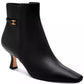 Women"s Rebecca Buckle Kitten-Heel Leather Booties