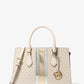 Sheila Medium Signature Logo and Metallic Satchel