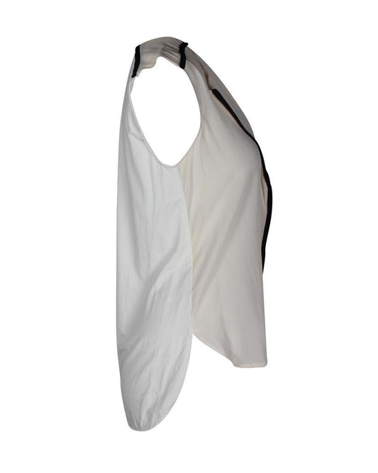 Max Mara Sleeveless Top in White Silk