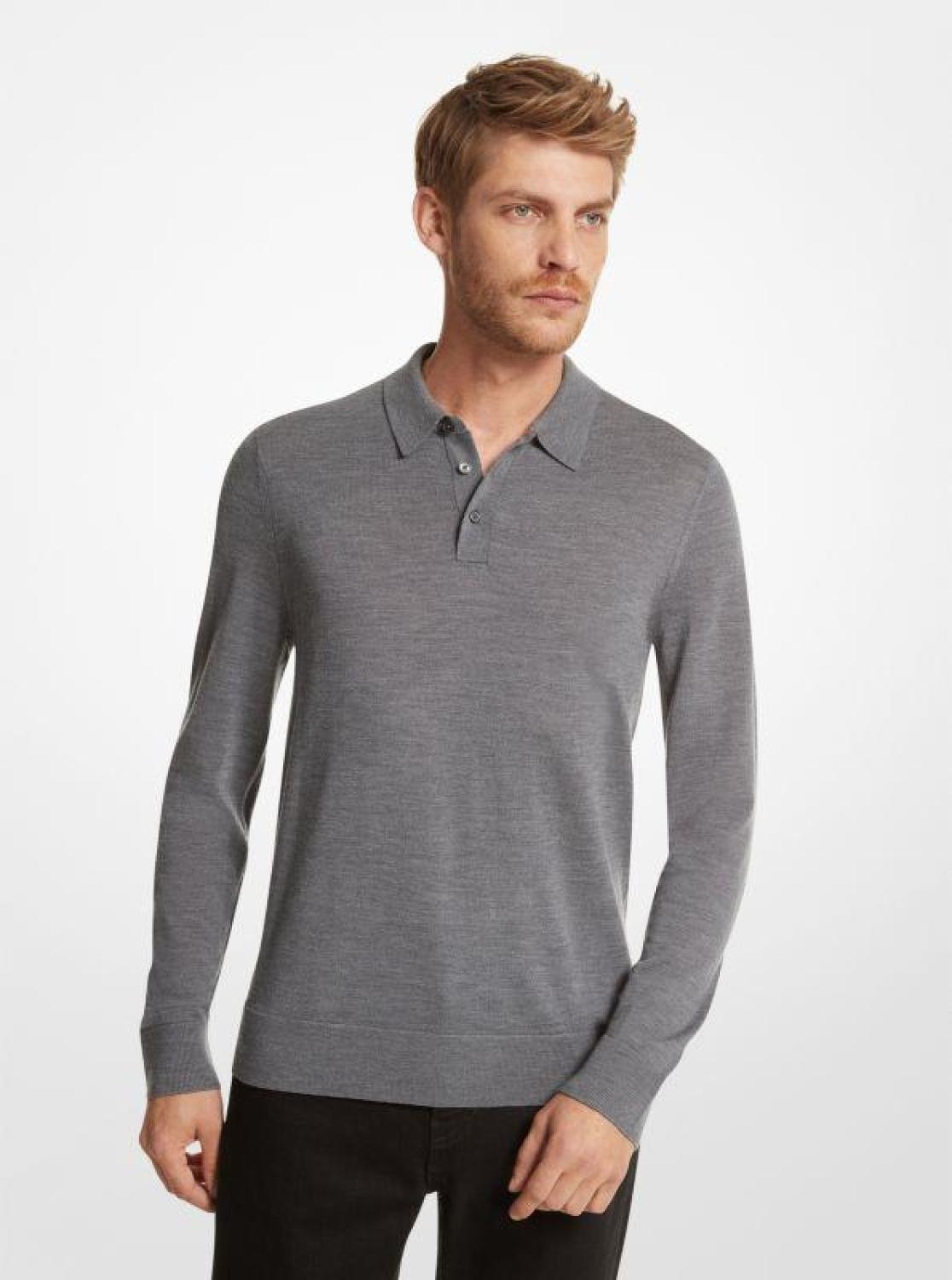 Merino Wool Polo Sweater