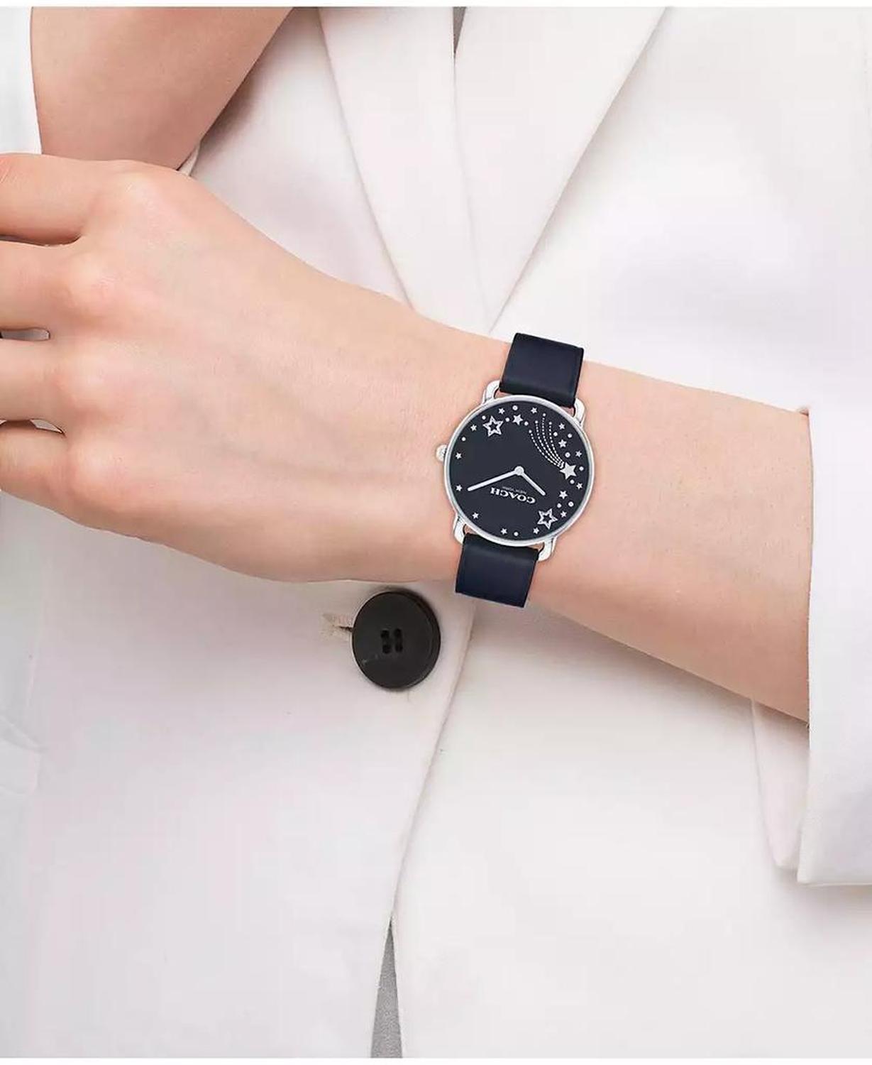 Women's Elliot Navy Leather Strap Watch