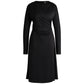 Women's Wrap Front Long-Sleeved Dress