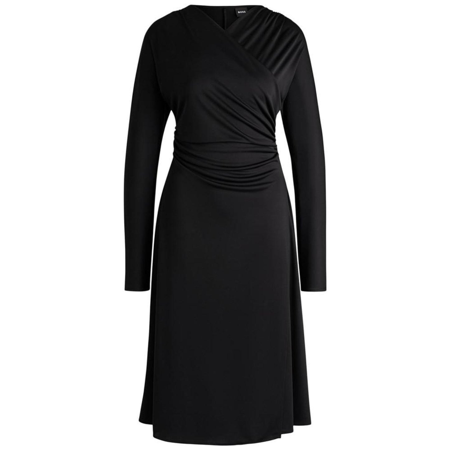 Women's Wrap Front Long-Sleeved Dress