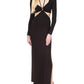 Womens Knit Cut-Out Maxi Dress