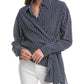 Michael Kors Collection Stripe Sarong Silk Shirt