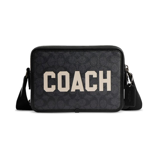 Men's Charter Signature-Print Crossbody Bag