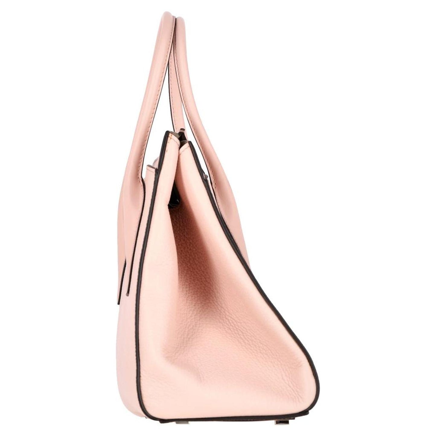 Michael Kors Large Bancroft Pebbled Hand Bag in Pastel Pink Calfskin Leather