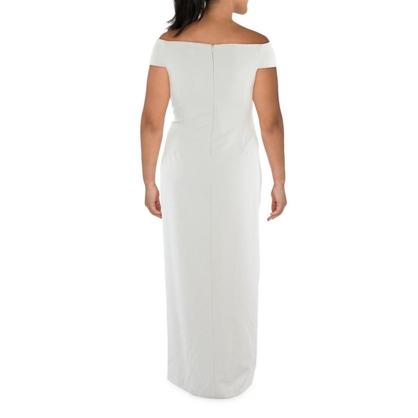 Womens Off-The-Shoulder Maxi Evening Dress