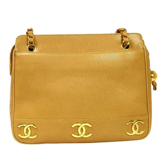 Chanel Triple Coco  Leather Shoulder Bag (Pre-Owned)