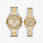 Lennox His and Hers Pavé Two-Tone Watch Set