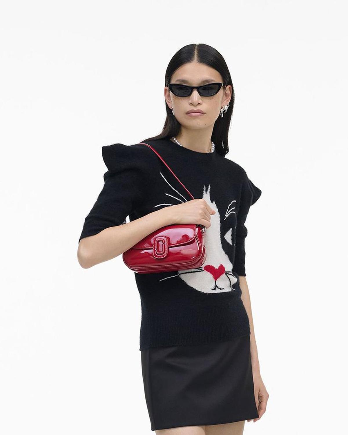 The Patent Leather Clover Shoulder Bag