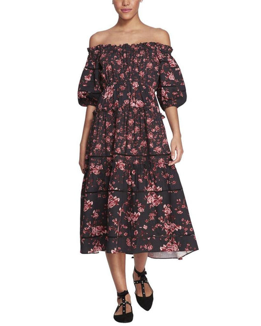 Marchesa Notte Ayana Printed Dress