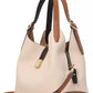 Deco Colorblocked Pebbled Leather Tote Bag