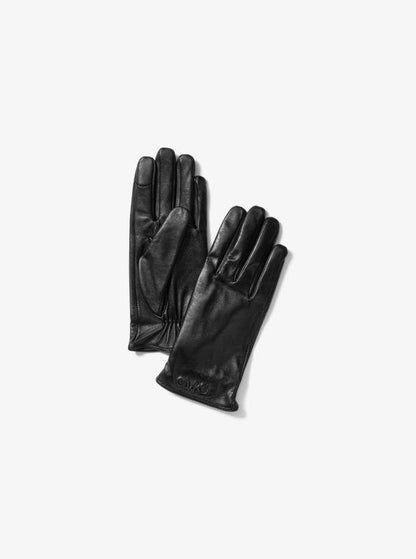 2-in-1 Leather and Faux Fur Gloves