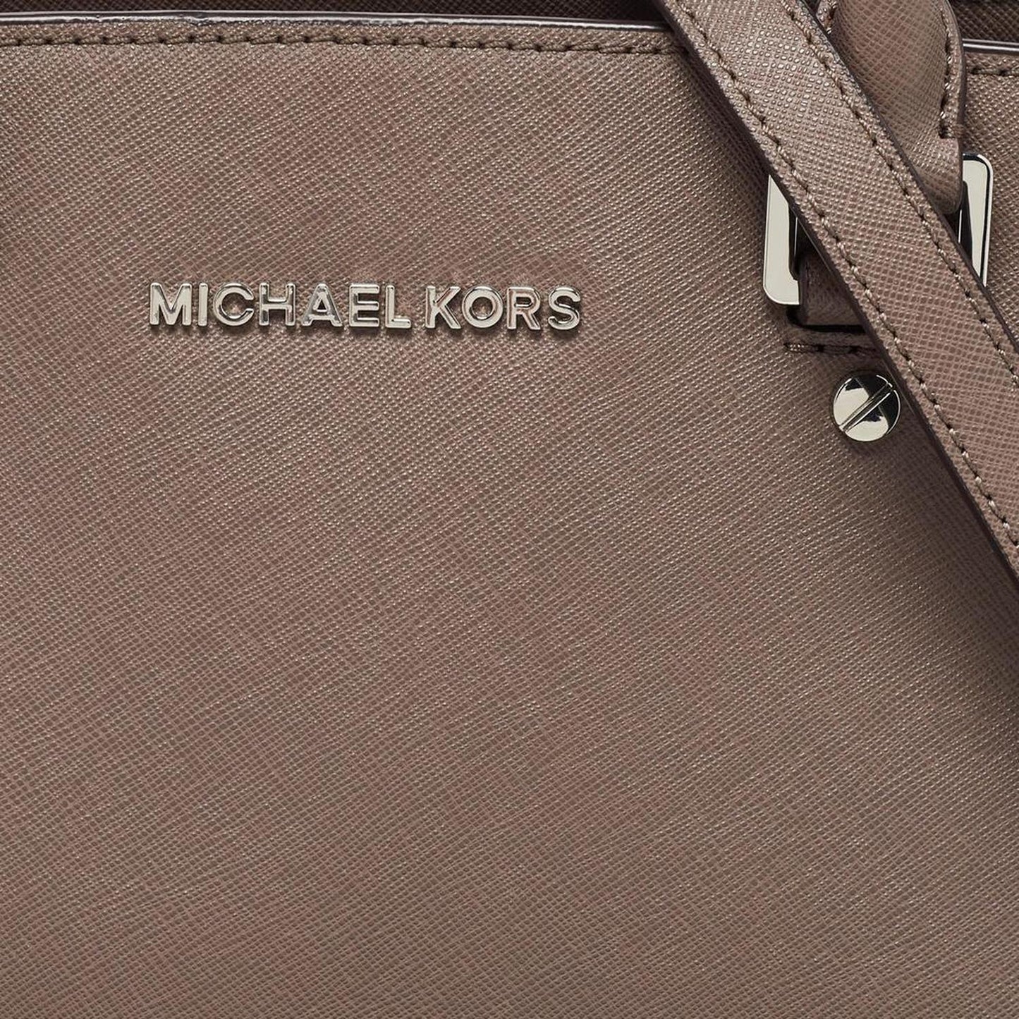 Michael Kors Dark Beige Leather Medium Selma Tote