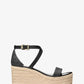 Serena Signature Logo and Leather Wedge Sandal