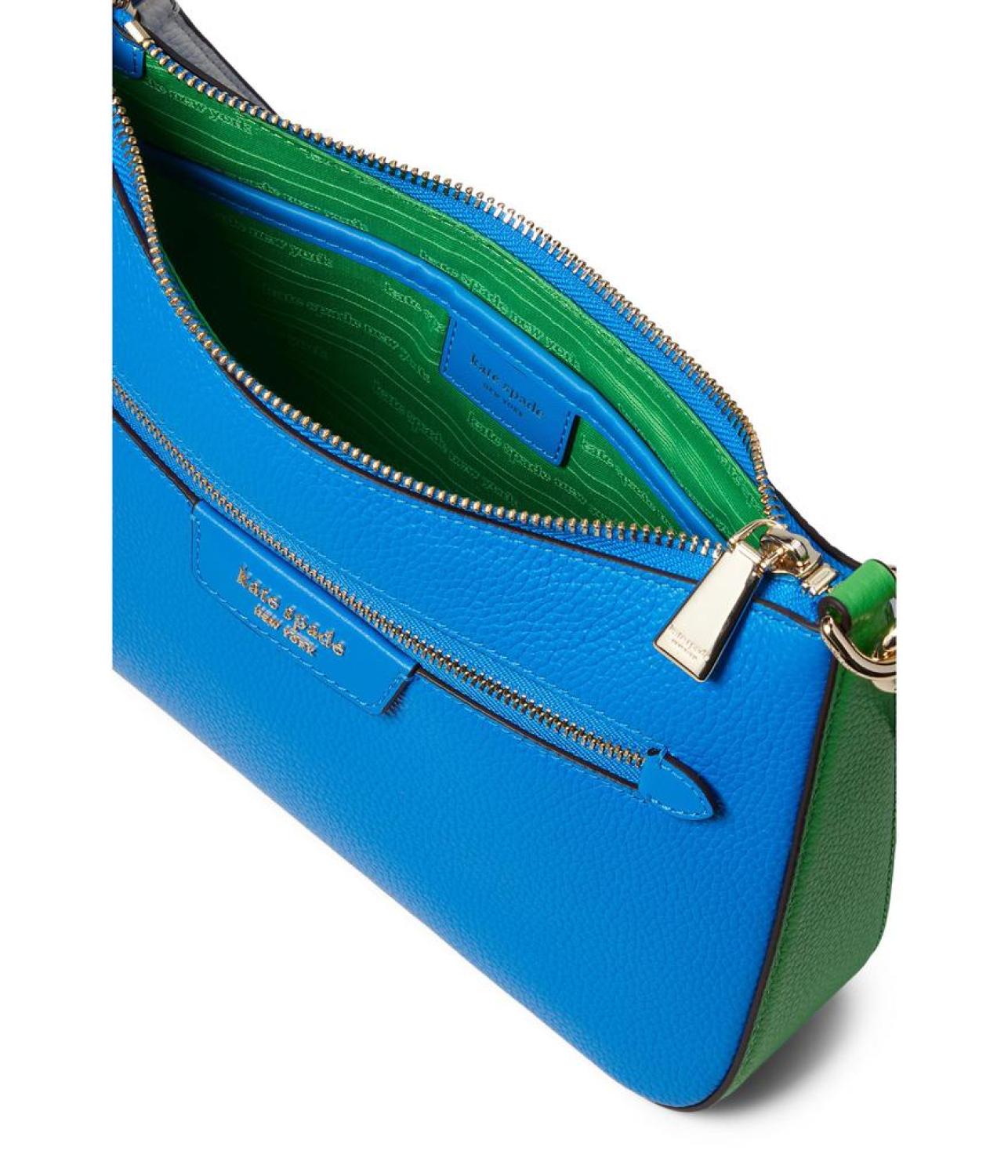 Hudson Color-Blocked Pebbled Leather Convertible Crossbody