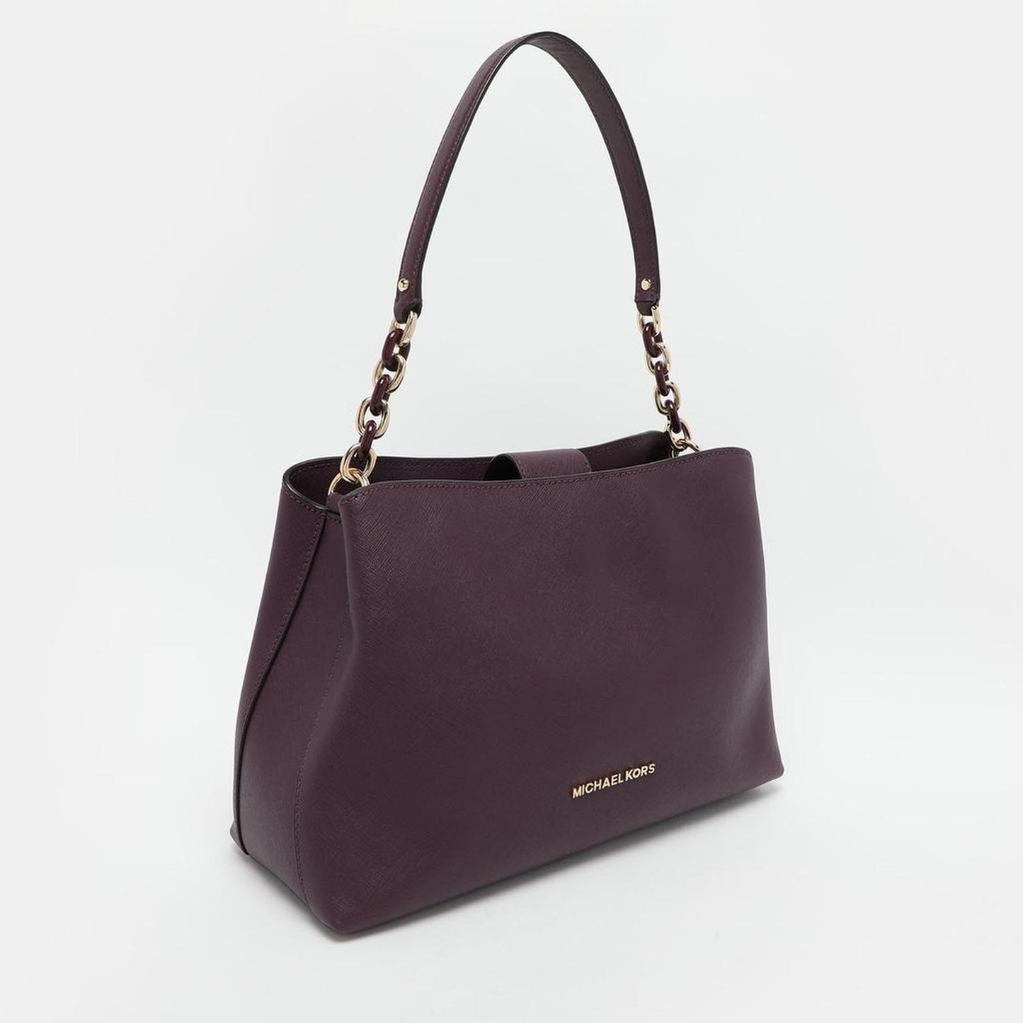 Purple Leather Sofia Satchel