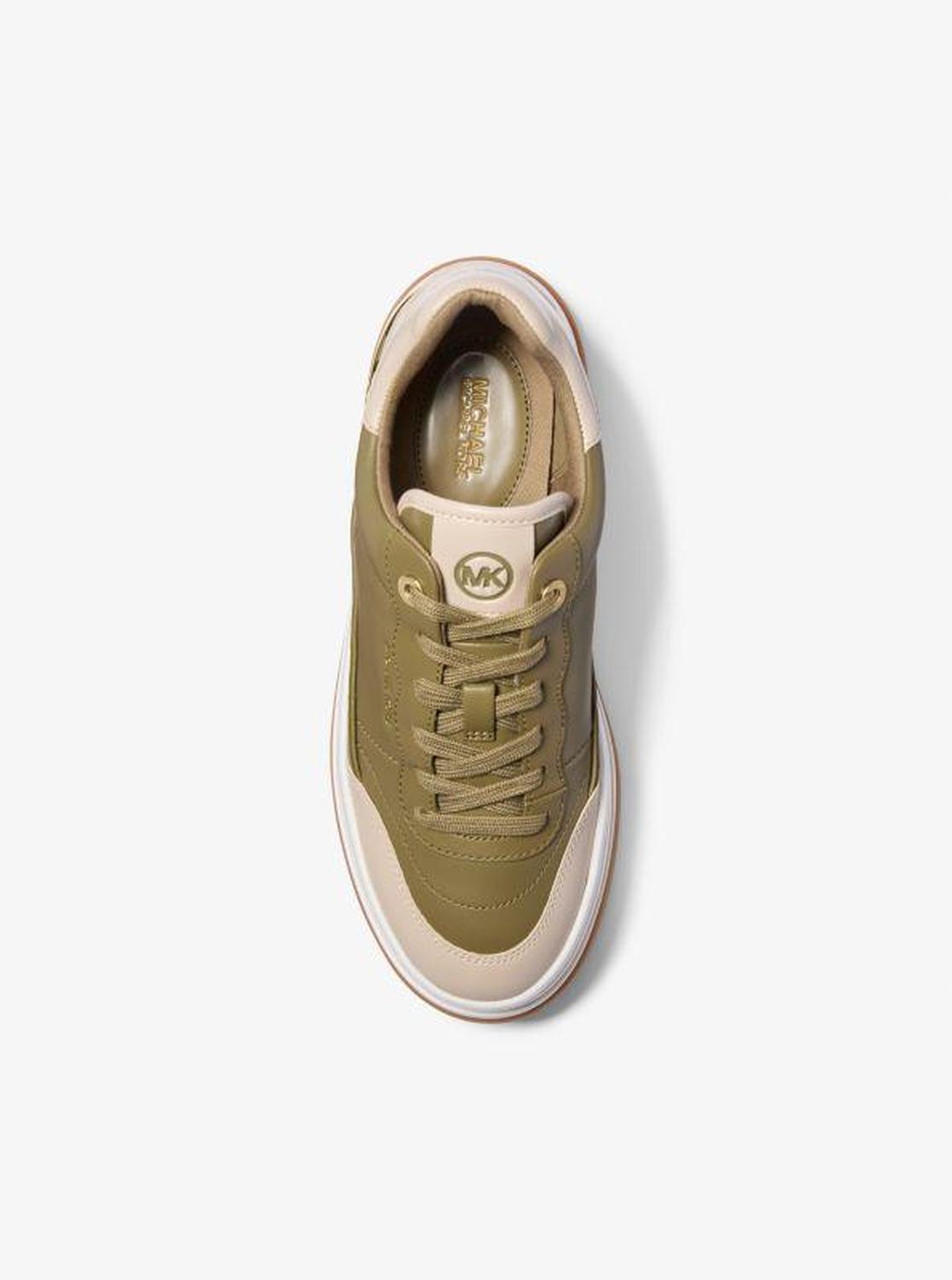 Hayes Two-Tone Leather Platform Sneaker