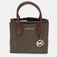 Michael Kors /red Signature Coated Canvas And Leather Mercer Tote