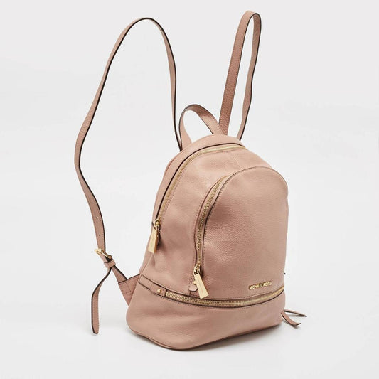 Beige Leather Rhea Backpack