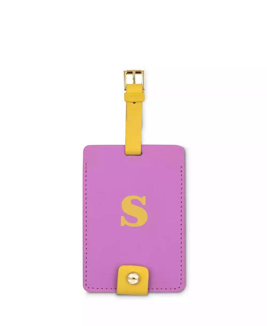 New York Just Mine Initial Luggage Tag, S