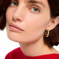 Gold-Tone Small Color Pavé Hoop Earrings, 1"