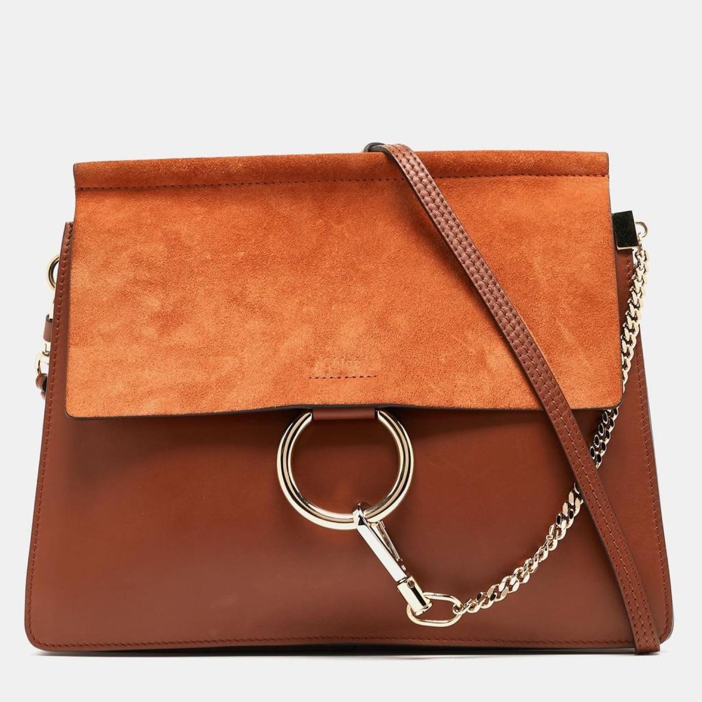 Chloe Leather And Suede Medium Faye Shoulder Bag