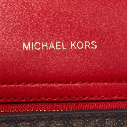 Michael Kors /brown Signature Coated Canvas And Leather Extra Small Carmen Satchel